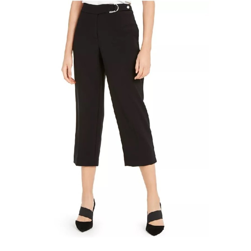 Alfani Buckle-Waist Cropped Pants
